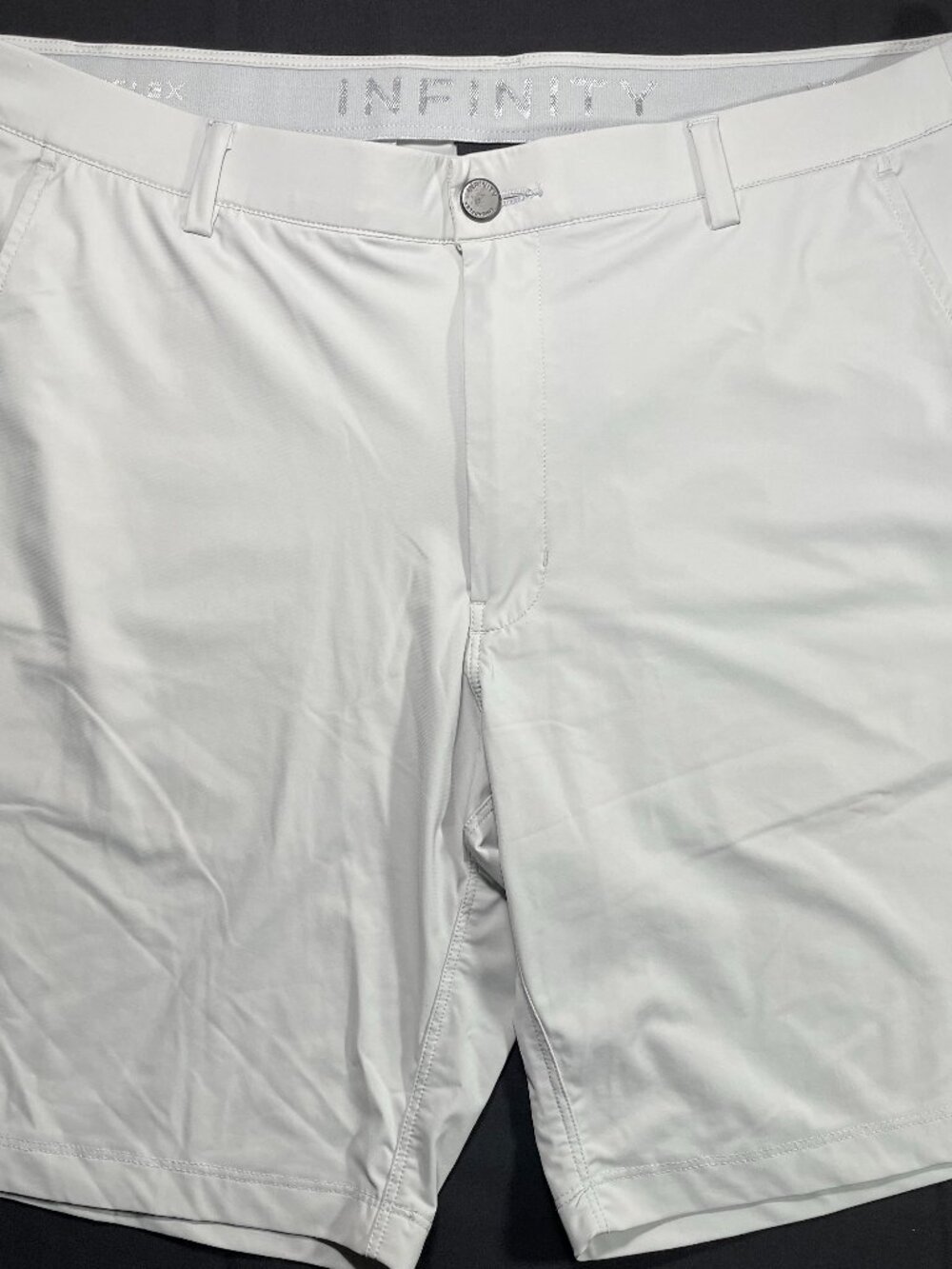 Infinity LinearFlex Men’s Tan Performance Shorts Size 36 Super Soft Excellent